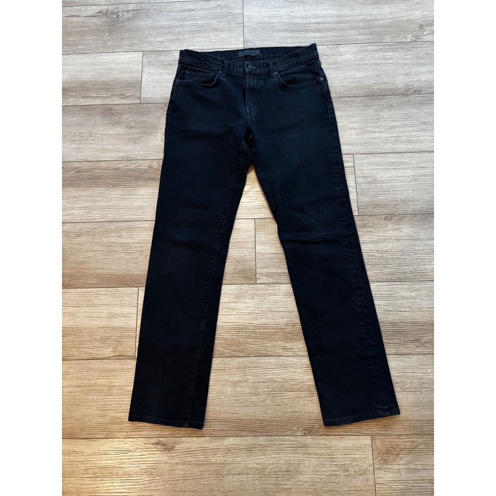 J Brand Kane Slim Straight Jeans Mens 32 Black Trivor JB000173 Stretch Denim